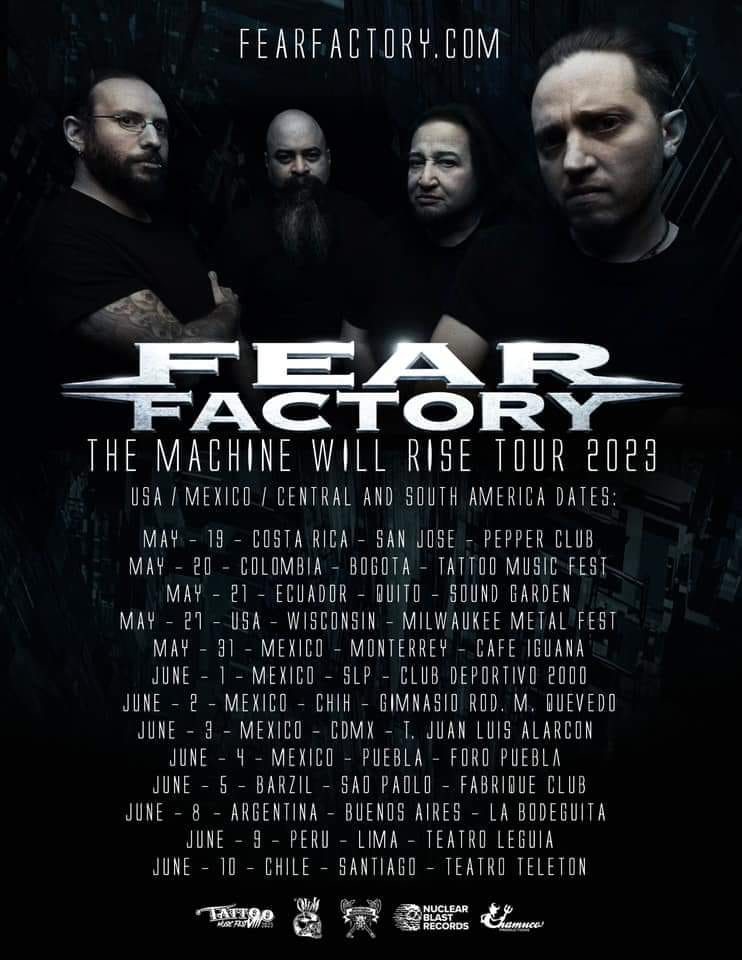 Fear Factory gira por Latinoamérica 2023