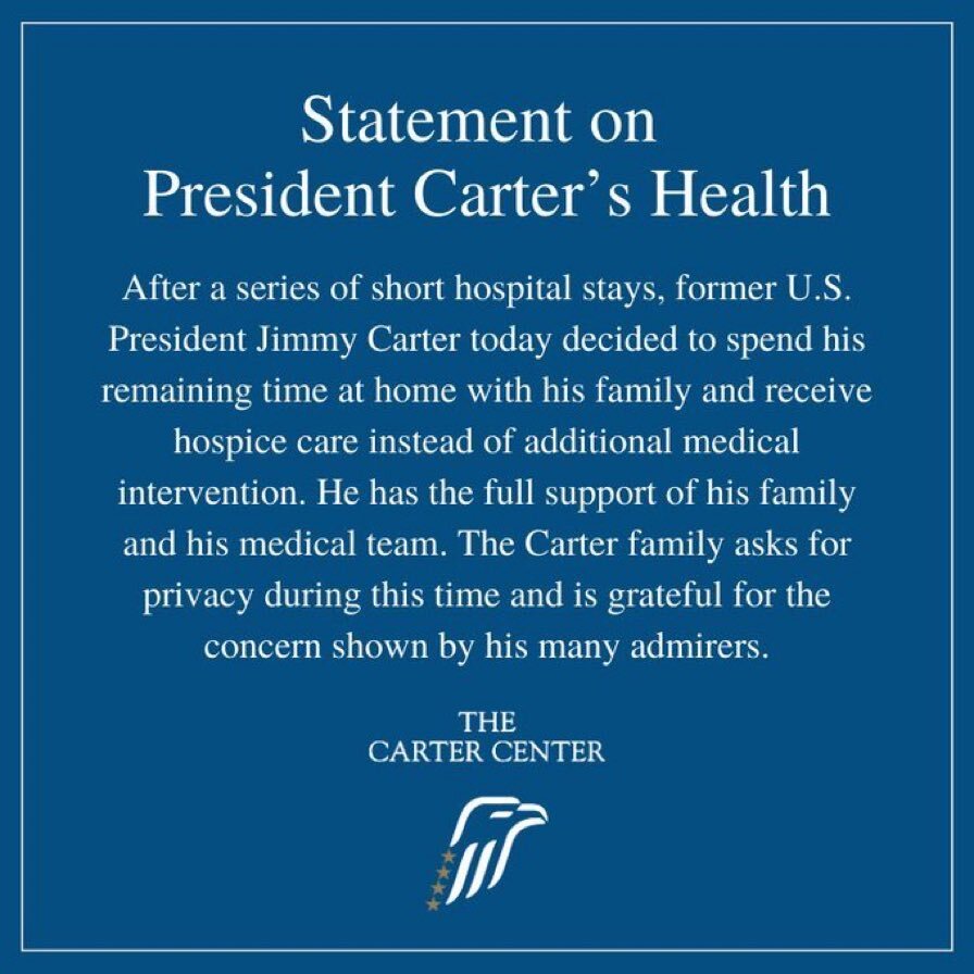 Jimmy Carter cuidados paliativos