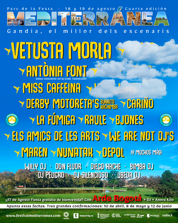 Vetusta Morla confirmados como cabezas de cartel en el Mediterránea Festival