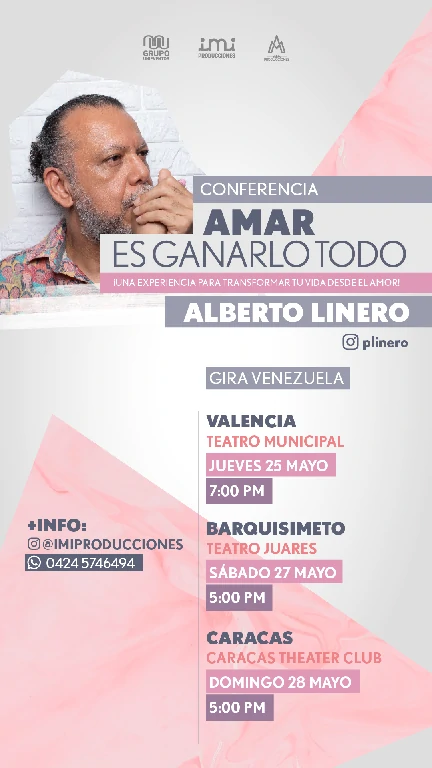 Alberto Linero presenta “Amar es ganarlo todo” en Venezuela
