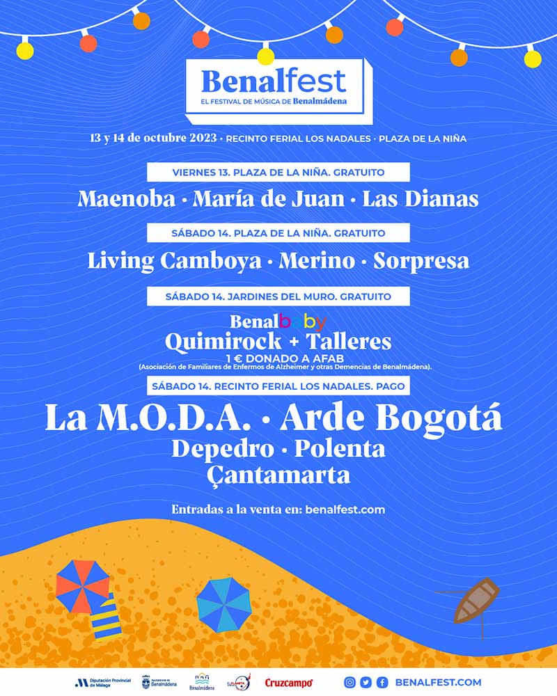Benalfest anuncia el cartel de su nueva edición