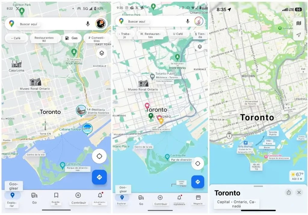 ¿Google Maps está copiando a Apple Maps?