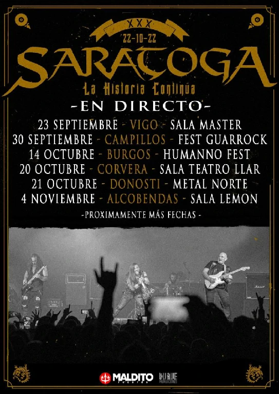 Saratoga anuncia fechas gira