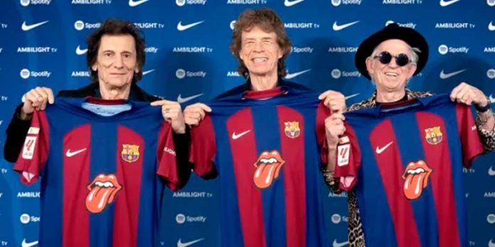 Rolling Stones ya aparecen en la camiseta del Barça para El Clásico