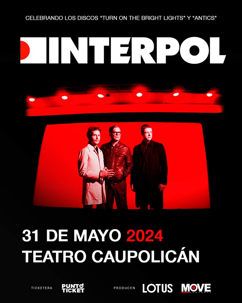 Interpol vuelve a Chile para celebrar sus dos primeros discos
