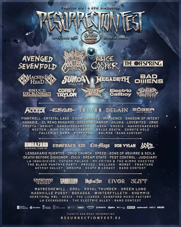 Resurrection Fest Estrella Galicia 2024 cartel