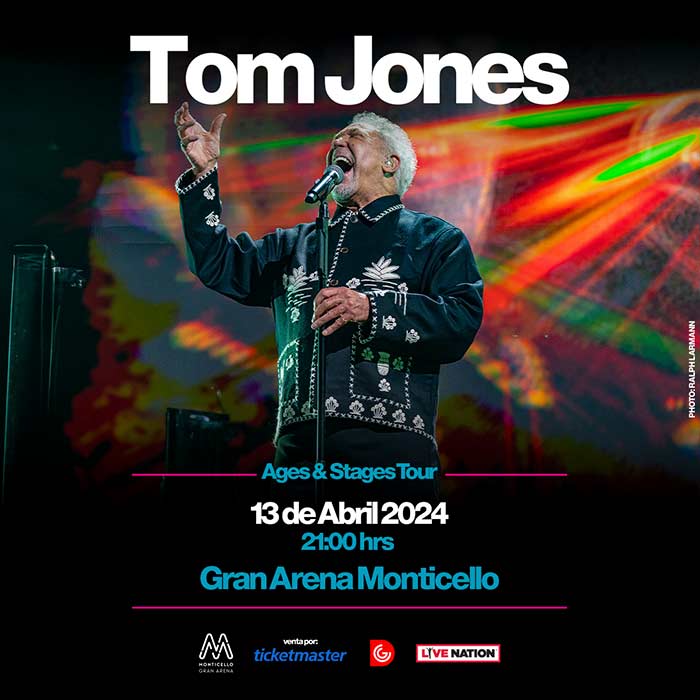 Tom Jones llegará al Gran Arena Monticello de Chile
