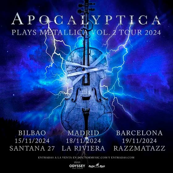 Apocalyptica anuncia gira y tres conciertos en España