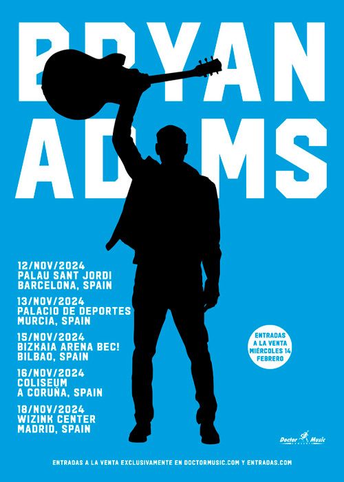 Bryan Adams actuará en España en 2024