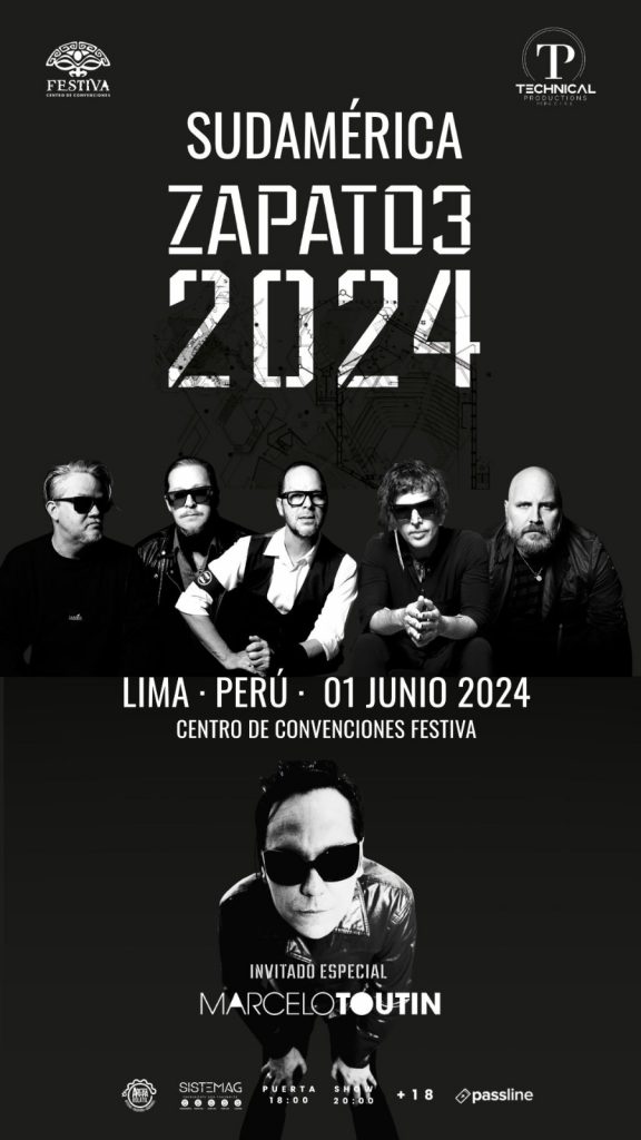 Zapato3 anuncia su gira sudamericana 2024
