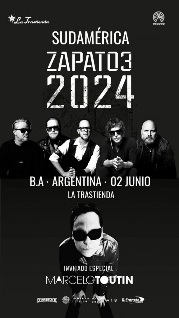 Zapato3 anuncia su gira sudamericana 2024