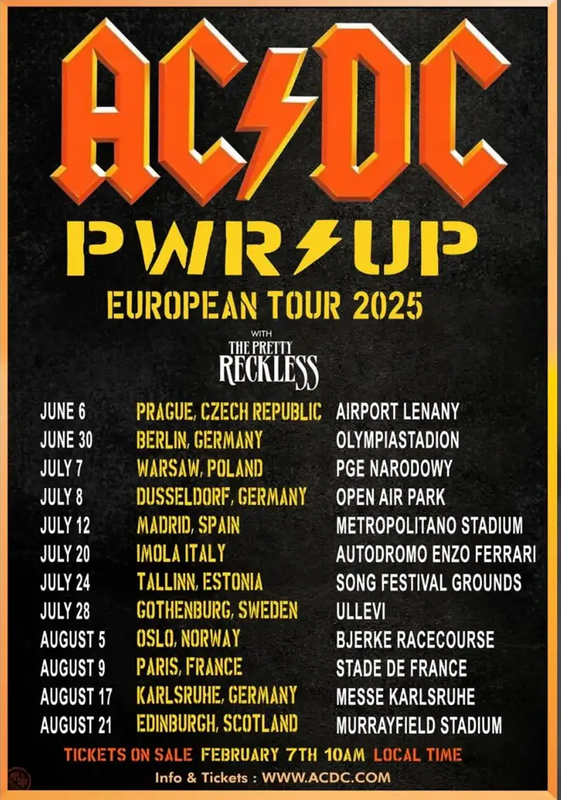 AC/DC TOUR POWER UP 2025