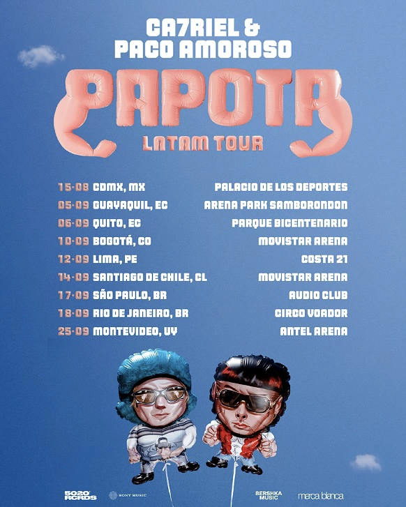 Ca7riel & Paco Amoroso gira Latinoamérica