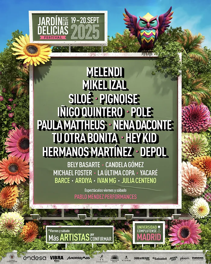 Jardín de las Delicias anuncia nuevas confirmaciones