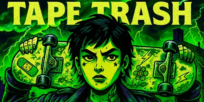 tape trash we hang by the night