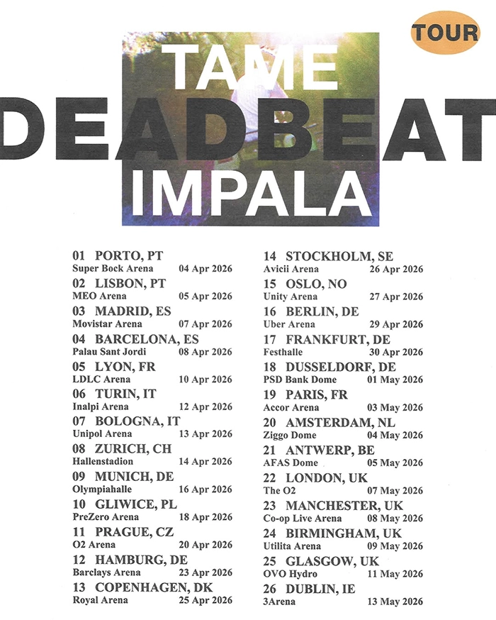 Tame Impala gira europea 2026