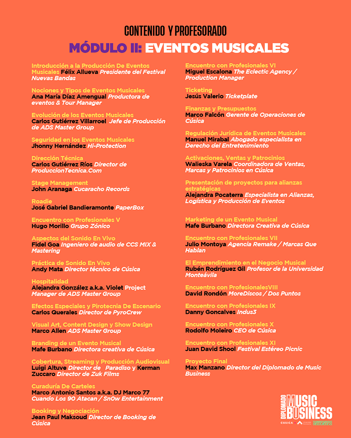 Diplomado Music Business