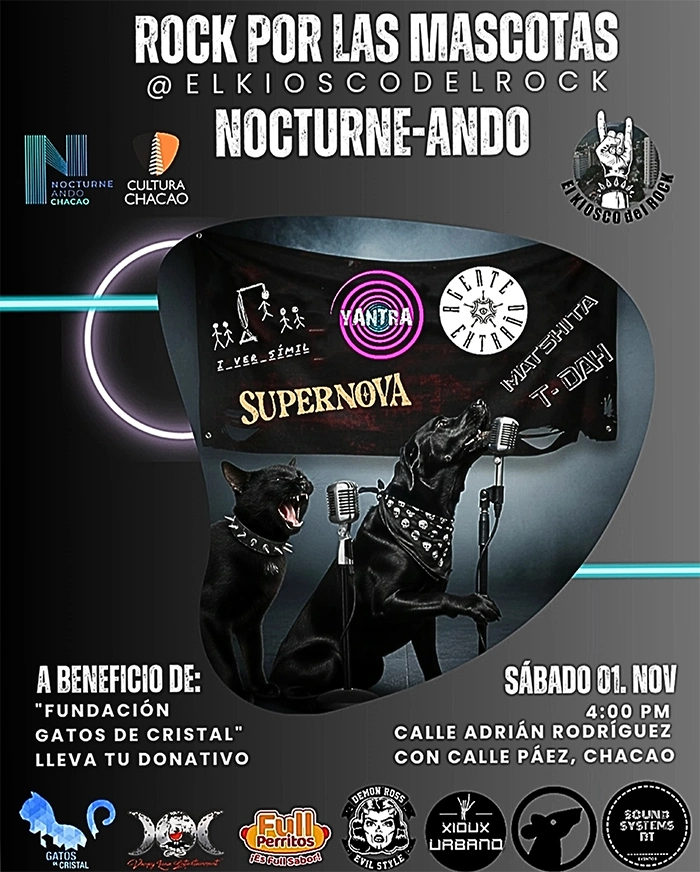 Rock por las Mascotas Chacao Gatos de Cristal