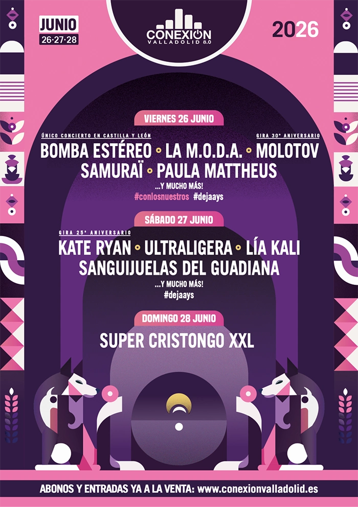 Conexión Valladolid 2026 Cartel Bomba Estéreo Conexión Valladolid 2026