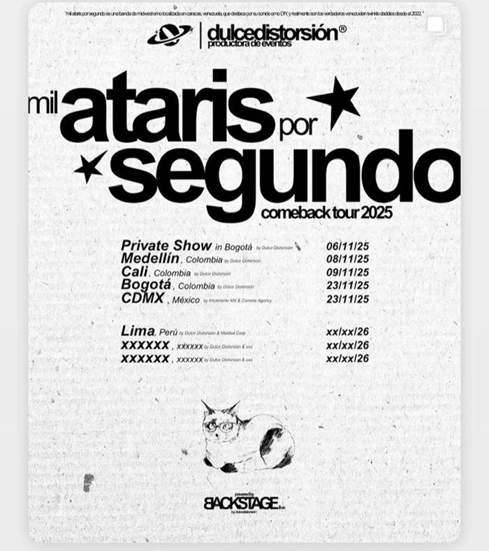 Los Mil Ataris por Segundo gira