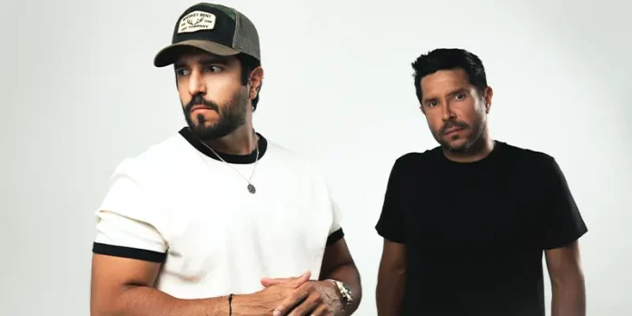 Foto oficial de Cali y El Dandee (Alejandro y Mauricio Rengifo) para el lanzamiento del single Último Primer Beso