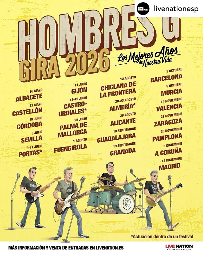 Los Mejores Años de Nuestra Vida Tour 2026 fechas Hombres G Los Mejores Años de Nuestra Vida Tour 2026