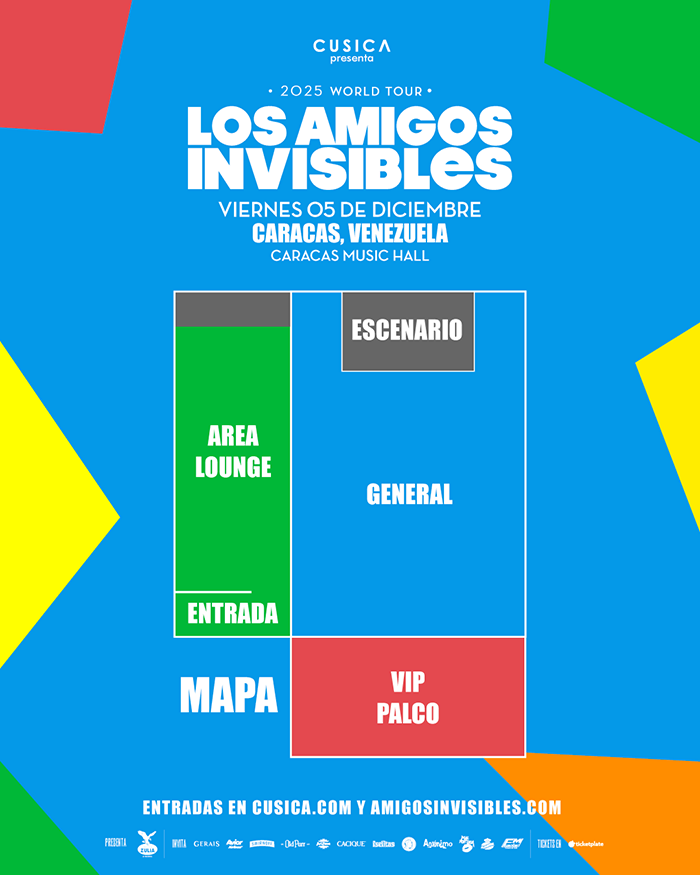 post mapa Los Amigos Invisibles en el Caracas Music Hall