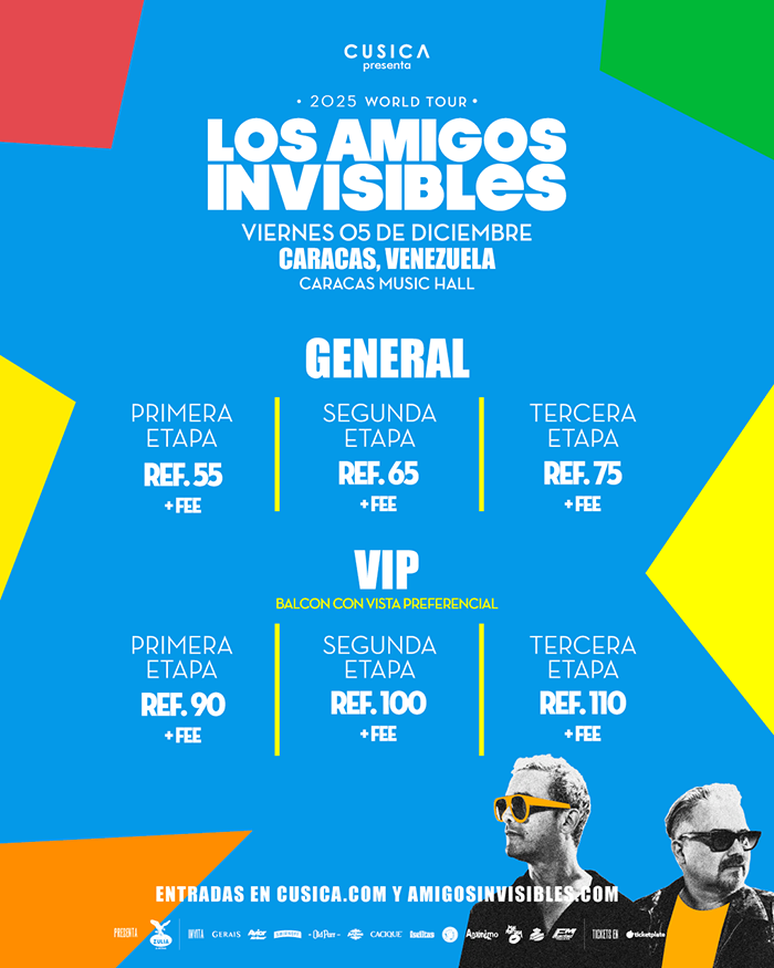 post precios Los Amigos Invisibles en el Caracas Music Hall