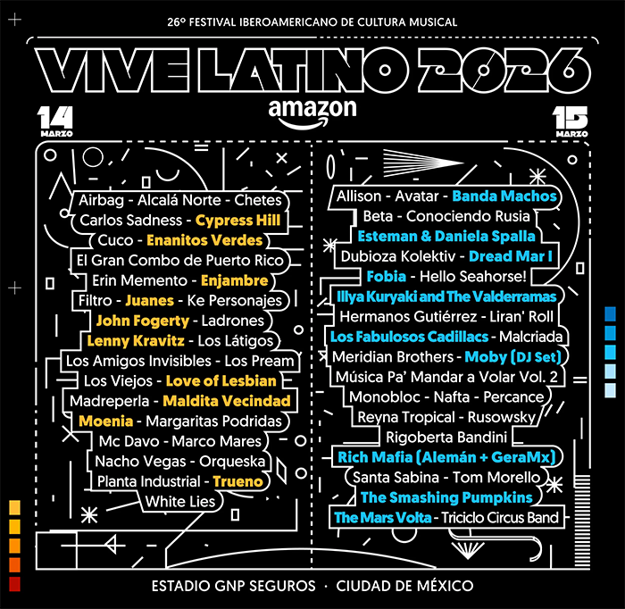 Cartel del Vive Latino 2026 Vive Latino 2026 México Cartel