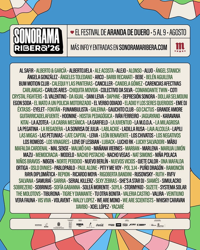 cartel completo Sonorama Ribera 2026