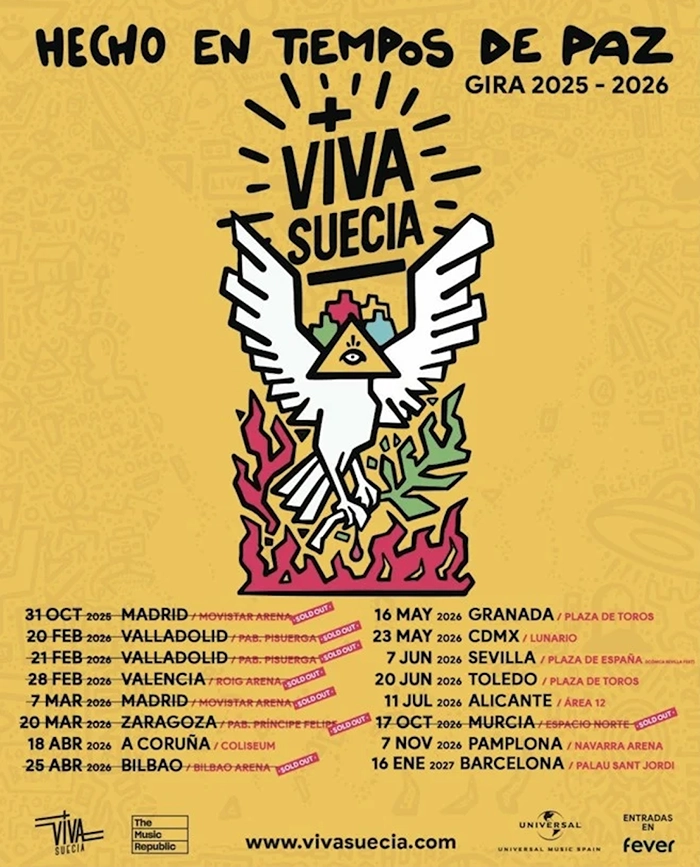 Hecho en Tiempos de Paz Tour Viva Suecia Disco de Oro España y tour