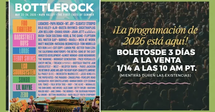 cartel BottleRock 2026