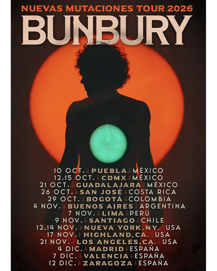 Bunbury gira mundial 2026