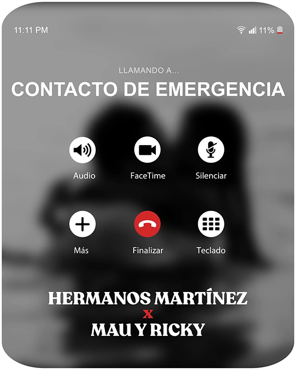 Contacto de emergencia portada Hermanos Martínez y Mau y Ricky 2026