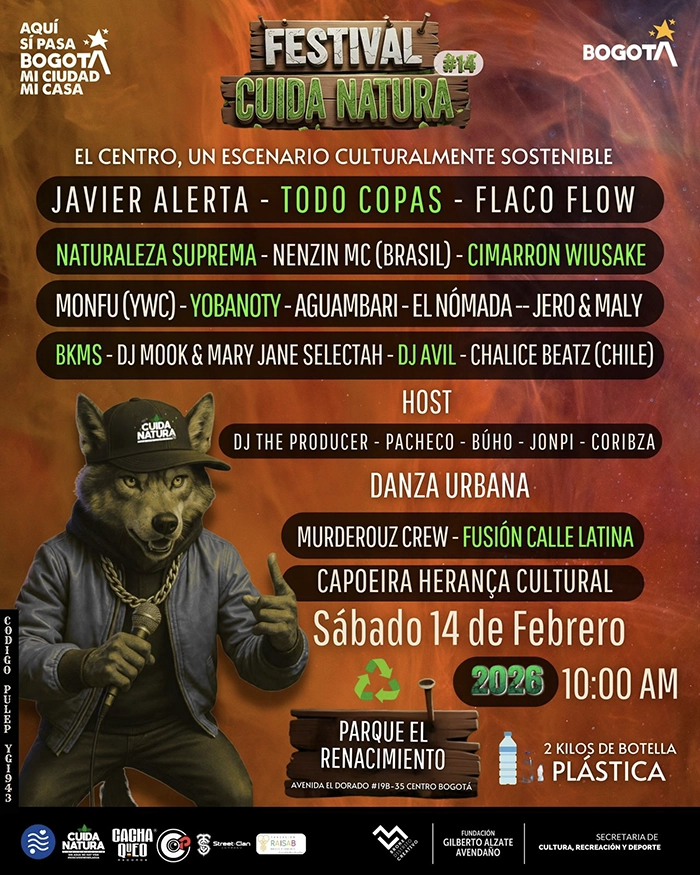 Festival Cuida Natura 2026 Cartel Completo Festival Cuida Natura 2026 Bogotá