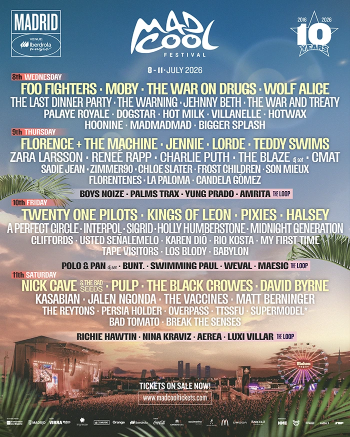 Mad Cool 2026 nuevos artistas a su cartel