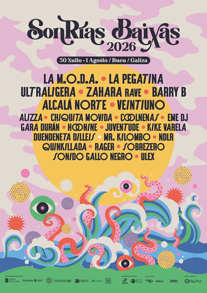 Sonr&iacute;as Baixas 2026 cartel completo