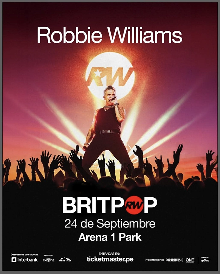 robbie williams britpop world tour lima 2026 Robbie Williams en Lima
