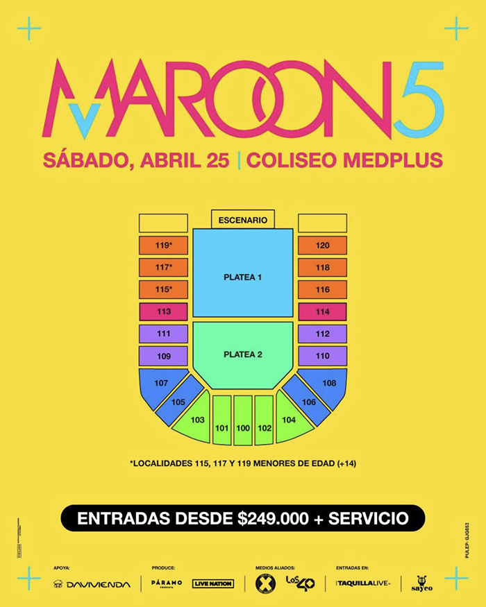 Maroon 5 en Bogot&aacute;
