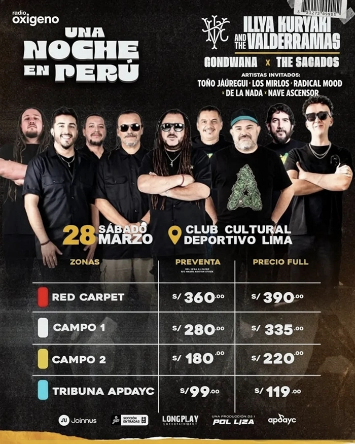 Precios de entradas para Una Noche en Perú 2026 Festival Una Noche En Perú 2026