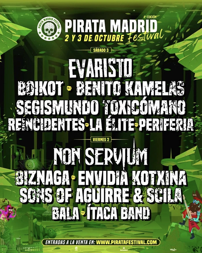 pirata festival madrid 2026 cartel completo Pirata Madrid Festival 2026 cartel