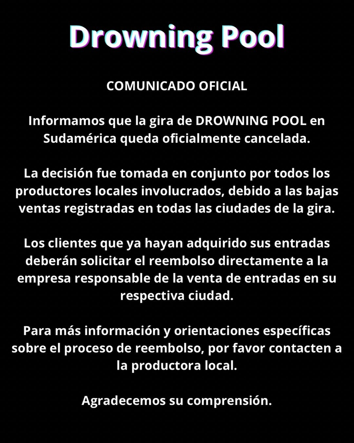 Drowning Pool cancela gira sudamericana