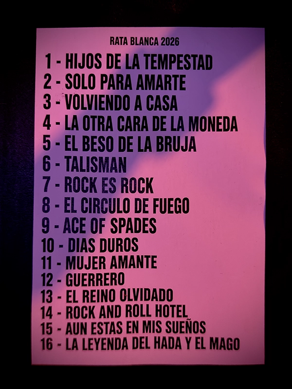Rata Blanca setlist Madrid 2026 Rata Blanca en Madrid