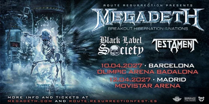 megadeth madrid barcelona 2027